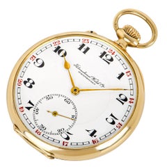 International Watch Company Gold Keyless Lever Open Face Pocket Watch C1920S