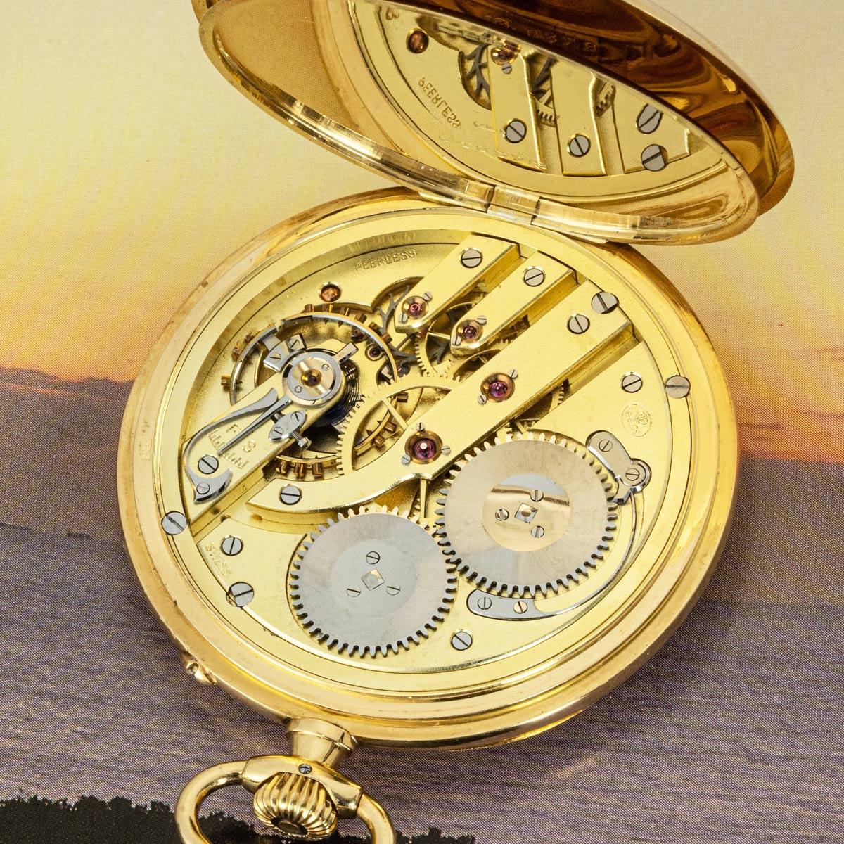 Reloj de bolsillo dorado de esfera abierta International Watch Company S. 1920 en venta 1