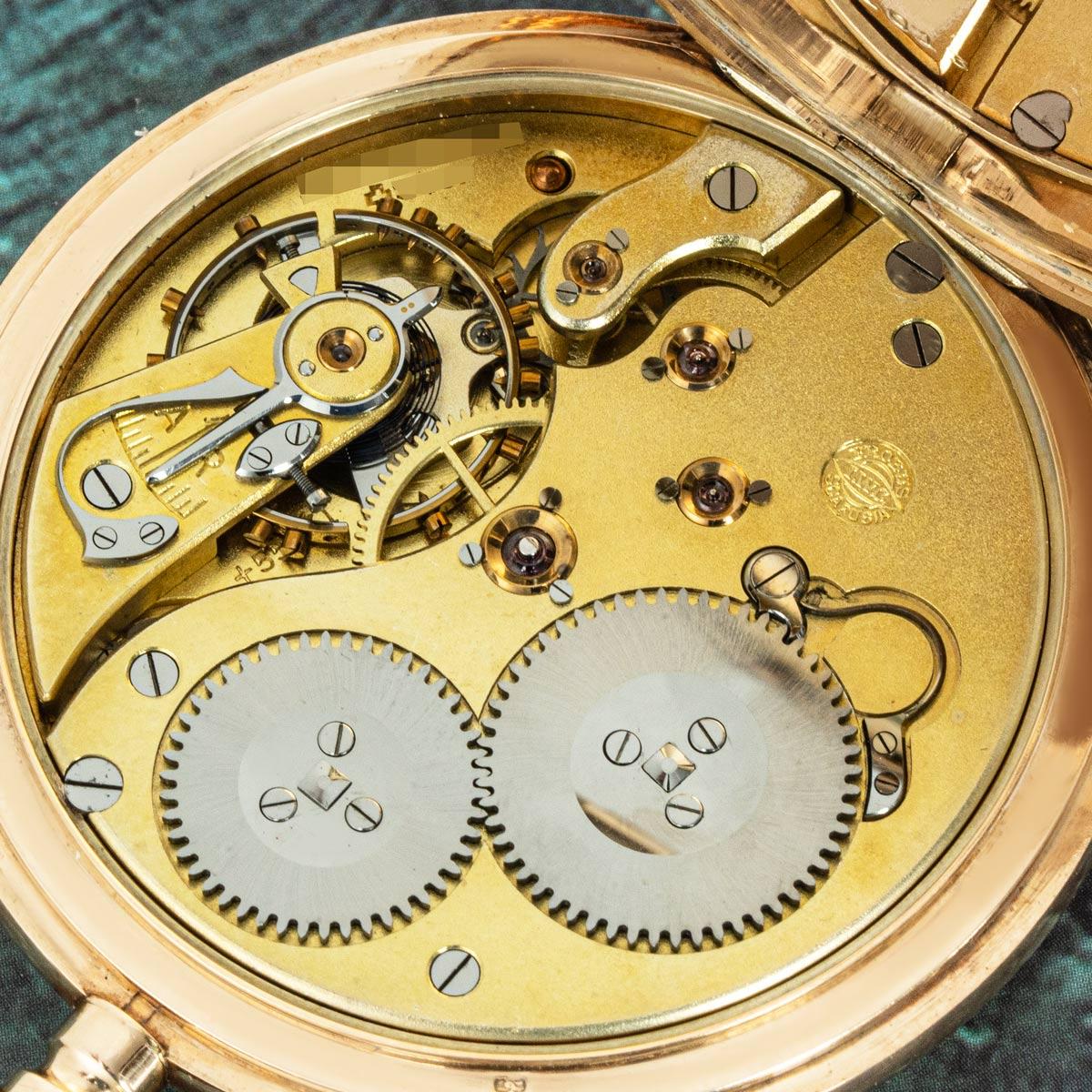 International Watch Company Rose Gold Keyless Lever Open Face Pocket Watch C1920 For Sale 2