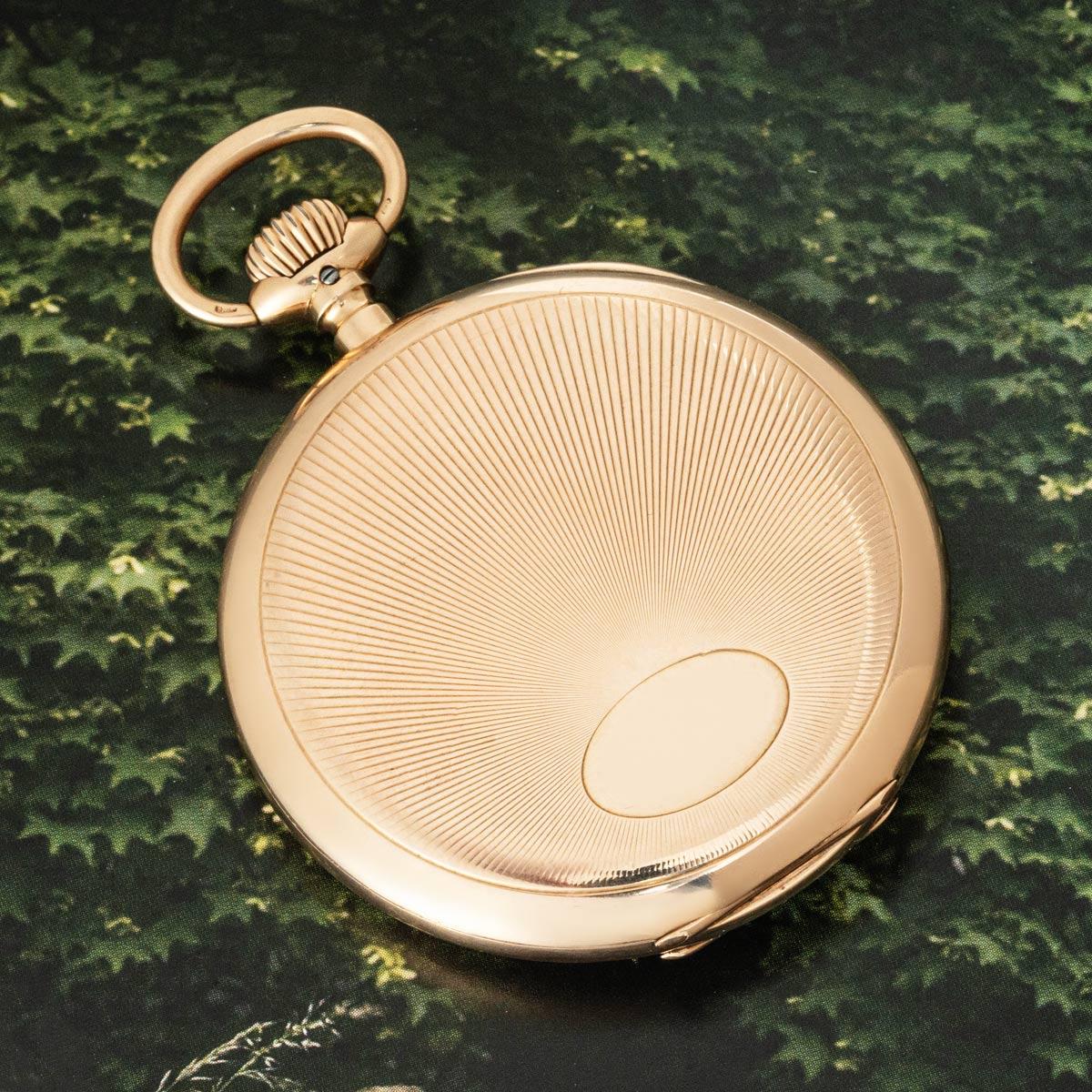 International Watch Company Rose Gold Keyless Lever Open Face Pocket Watch C1920 For Sale 3