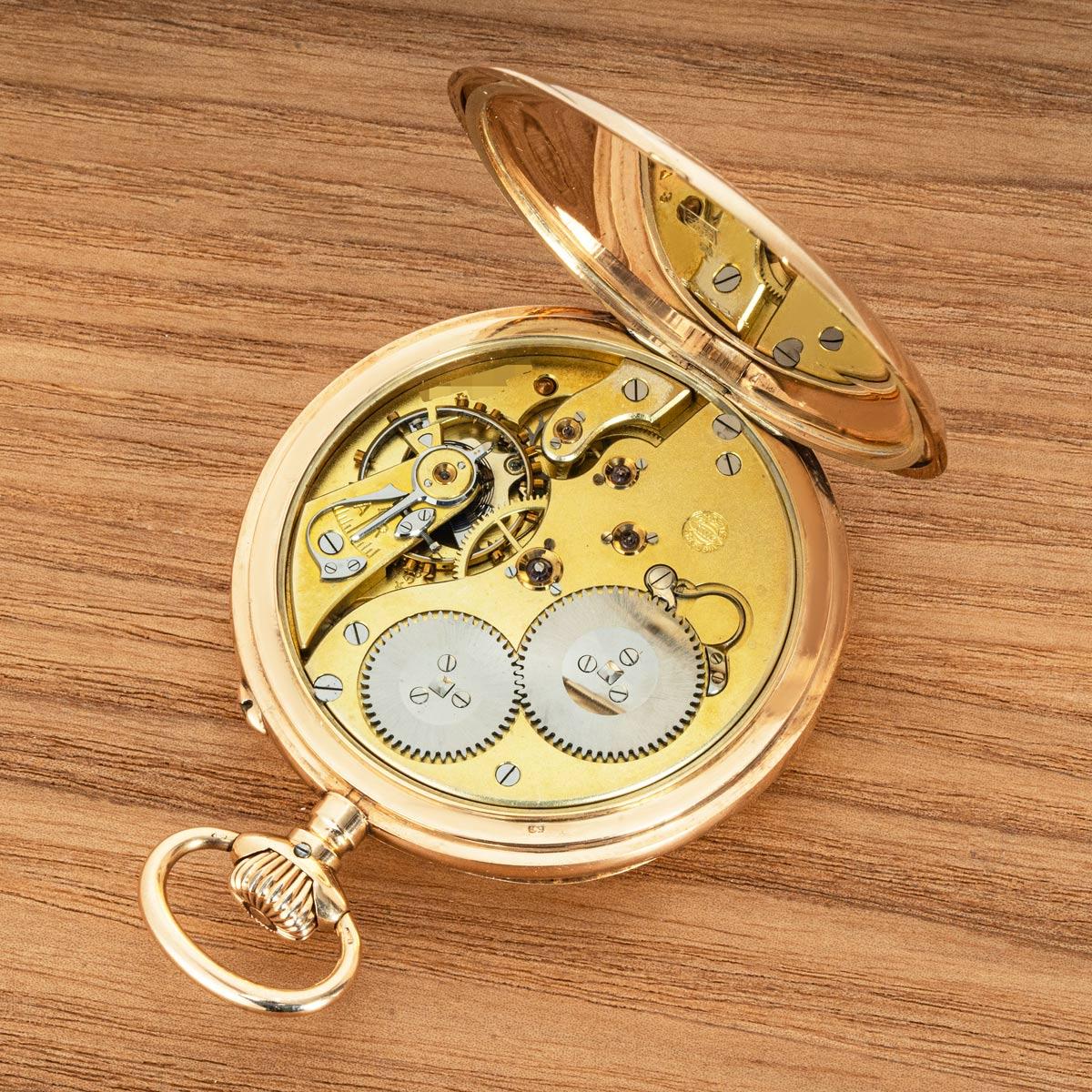 International Watch Company Rose Gold Keyless Lever Open Face Pocket Watch C1920 For Sale 5