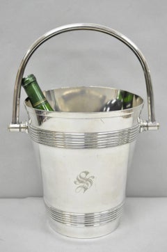 International Wilcox English Regency Versilbert Champagner Eiskübel "S" Mono