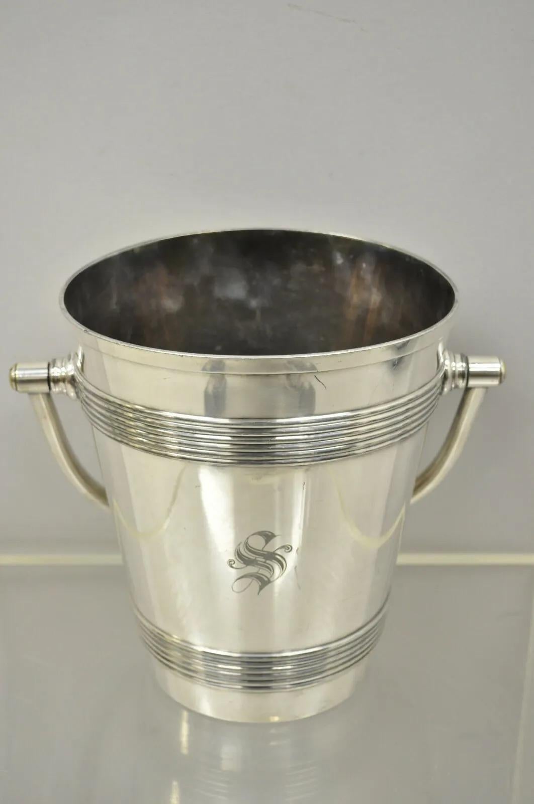 Internationale Wilcox S.P. Englischer Regency-Champagner-Eiskübel 800 Silber von Co im Angebot 8
