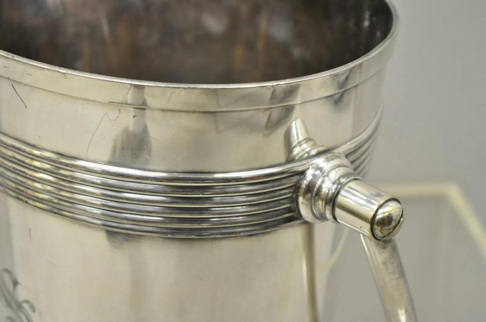 Internationale Wilcox S.P. Englischer Regency-Champagner-Eiskübel 800 Silber von Co (20. Jahrhundert) im Angebot