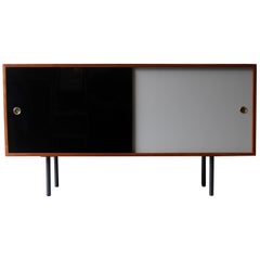 Vintage Interplan Sideboard in Mahogany with Glass Doors by Robin Day for Hille