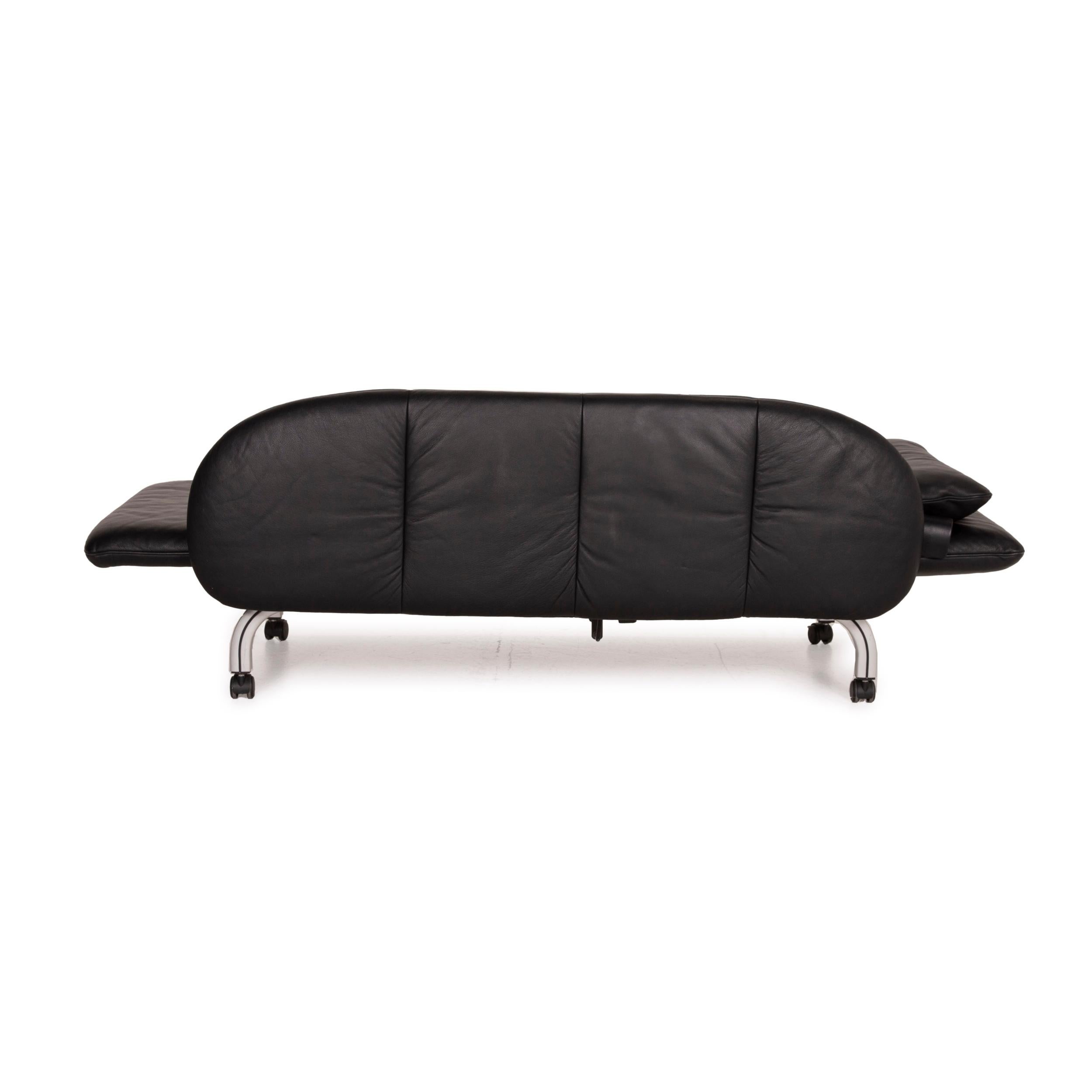 Interprofil Beo Leather Lounger Black Function Two-Seater 4