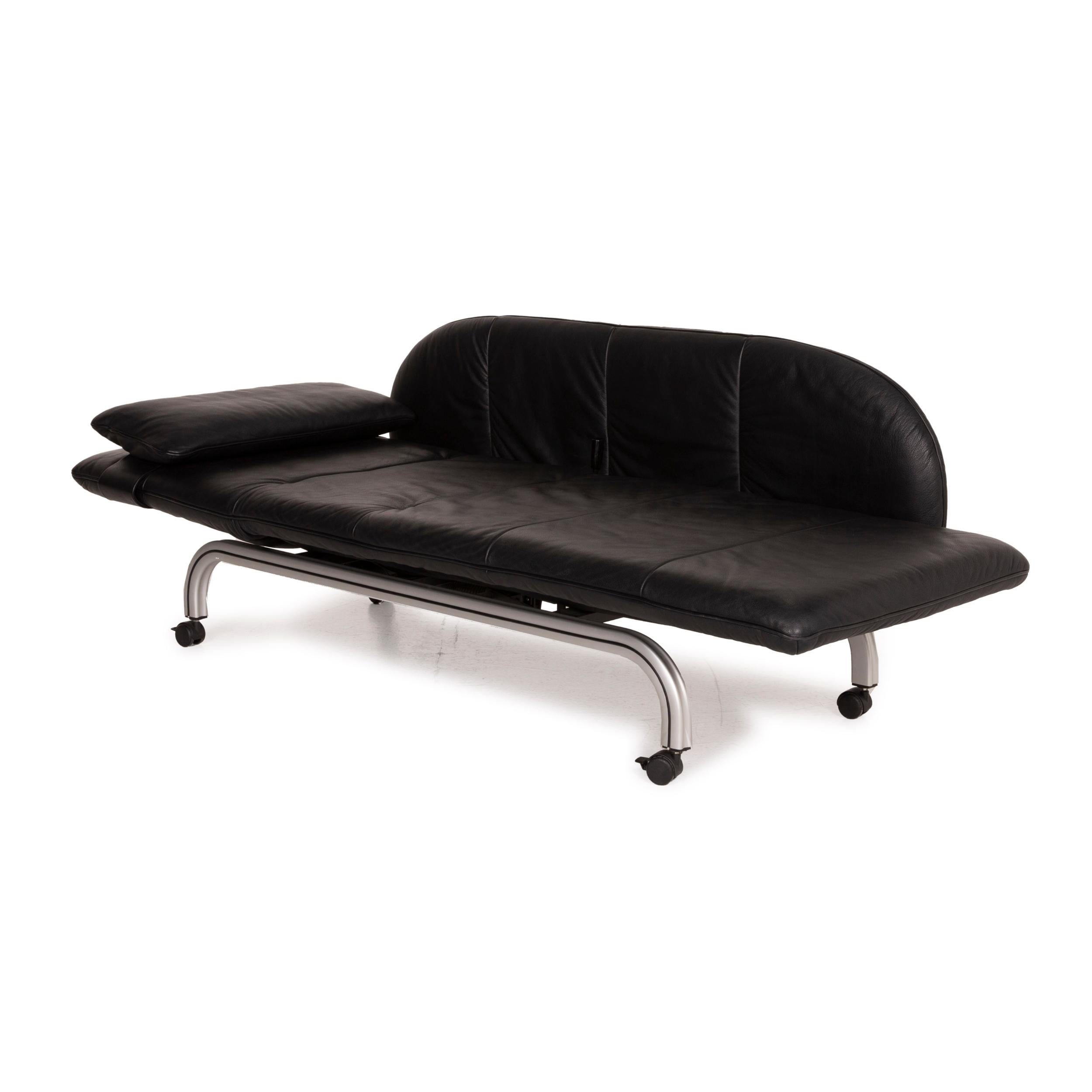 Interprofil Beo Leather Lounger Black Function Two-Seater 1