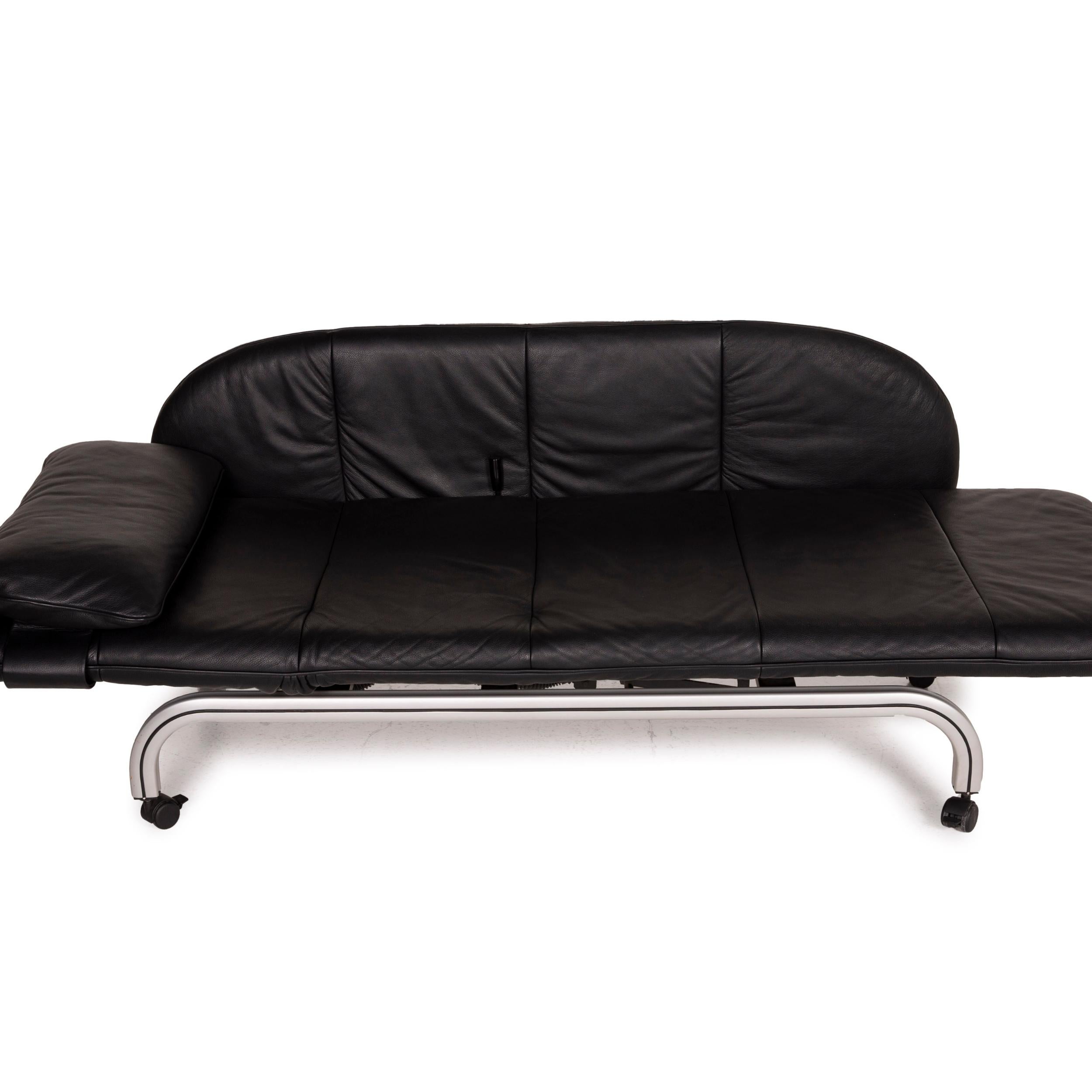 Interprofil Beo Leather Lounger Black Function Two-Seater 2