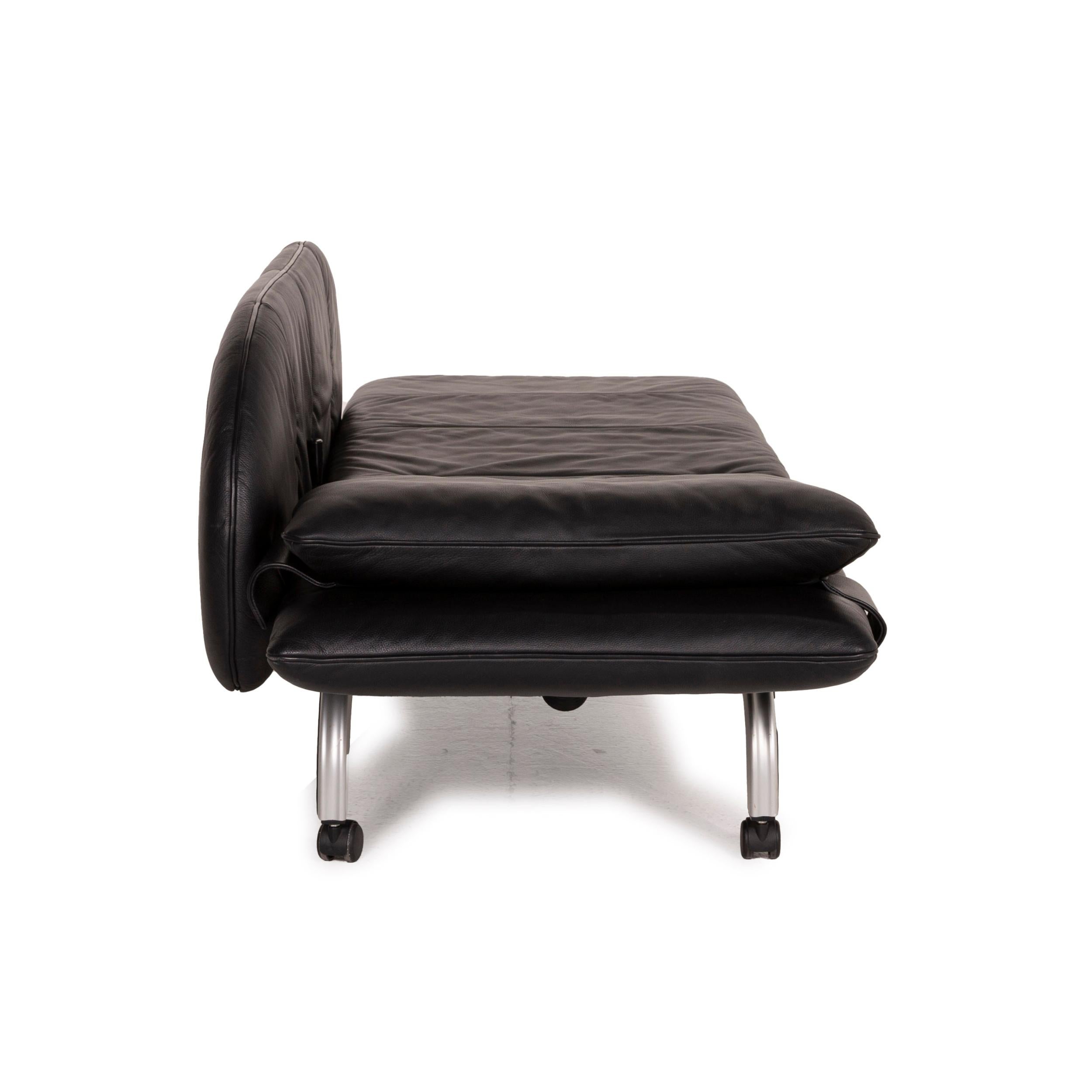 Interprofil Beo Leather Lounger Black Function Two-Seater 3