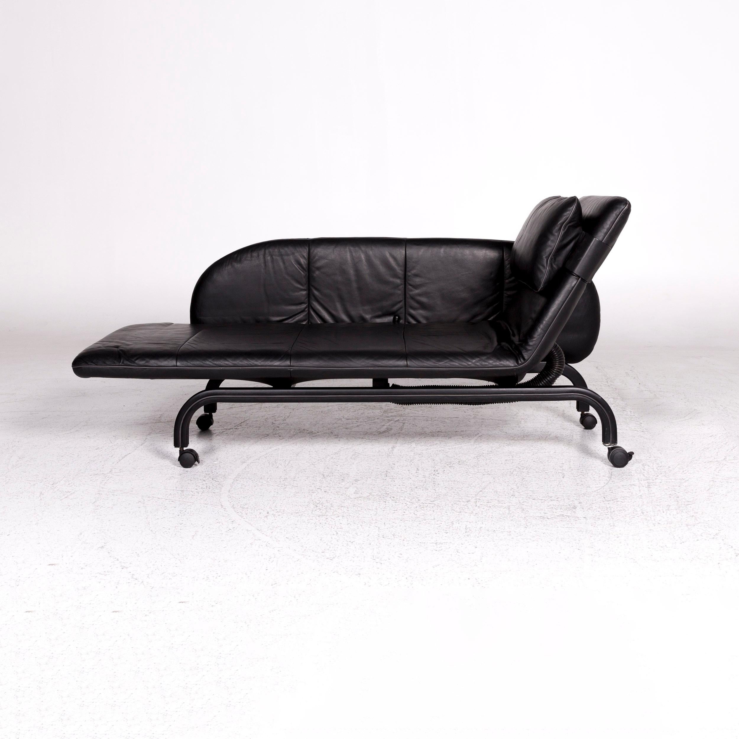 Interprofil Beo Leather Lounger Black Relax In Good Condition In Cologne, DE