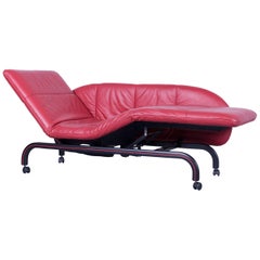 Interprofil Beo Sofa Red Leather Convertible Function