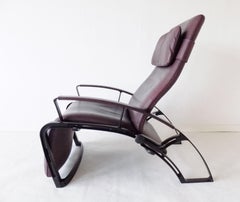 Interprofil IP84S Reclining Leather Lounge Chair by Ferdinand A. Porsche, 1980s