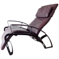 Interprofil IP84S Reclining Leather Lounge Chair by Ferdinand A. Porsche, 1980s