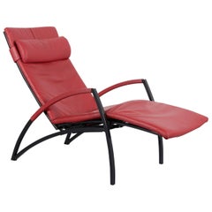 Interprofil Pax Leather Armchair Red One Seat Couch