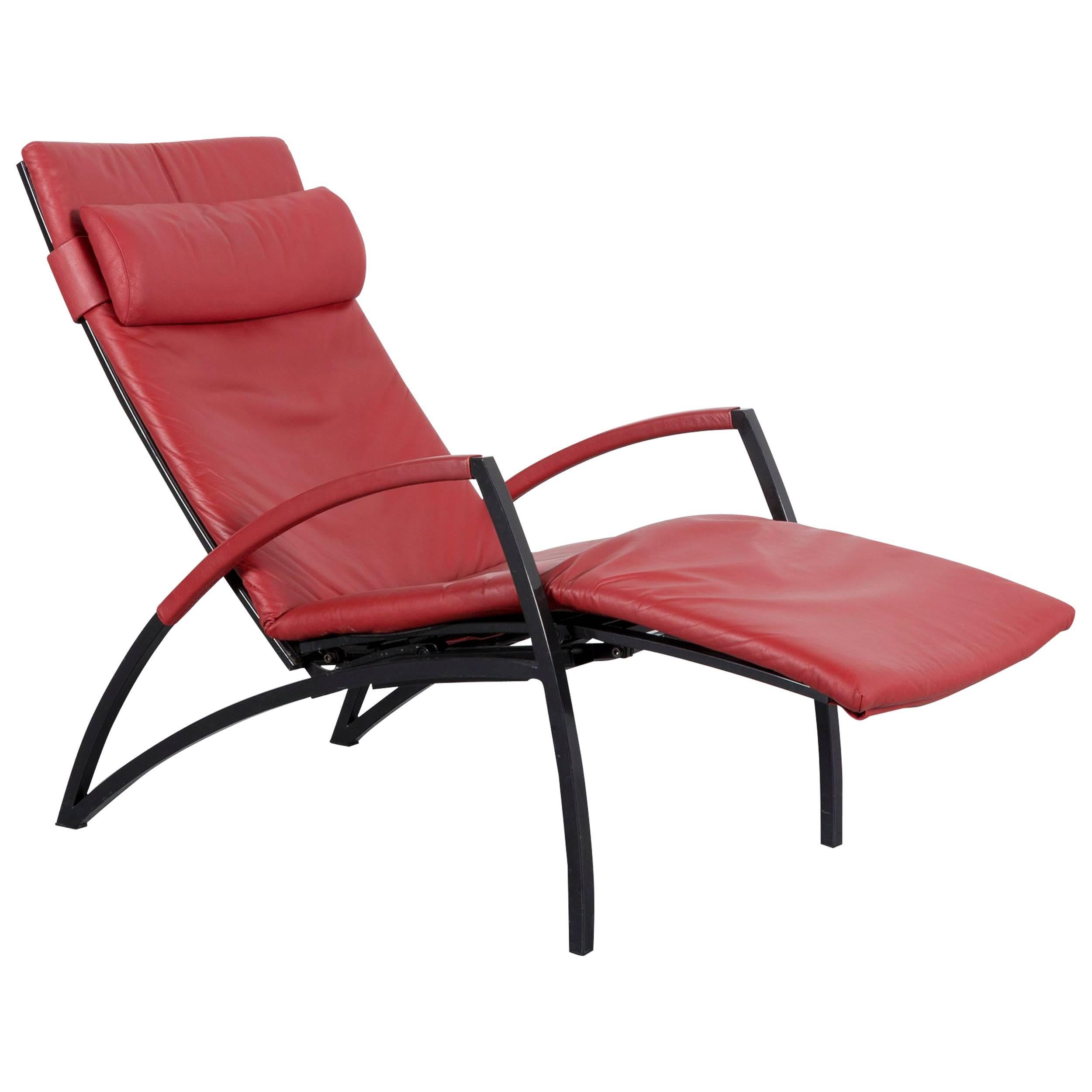 Interprofil Pax Leather Armchair Red One-Seat Couch