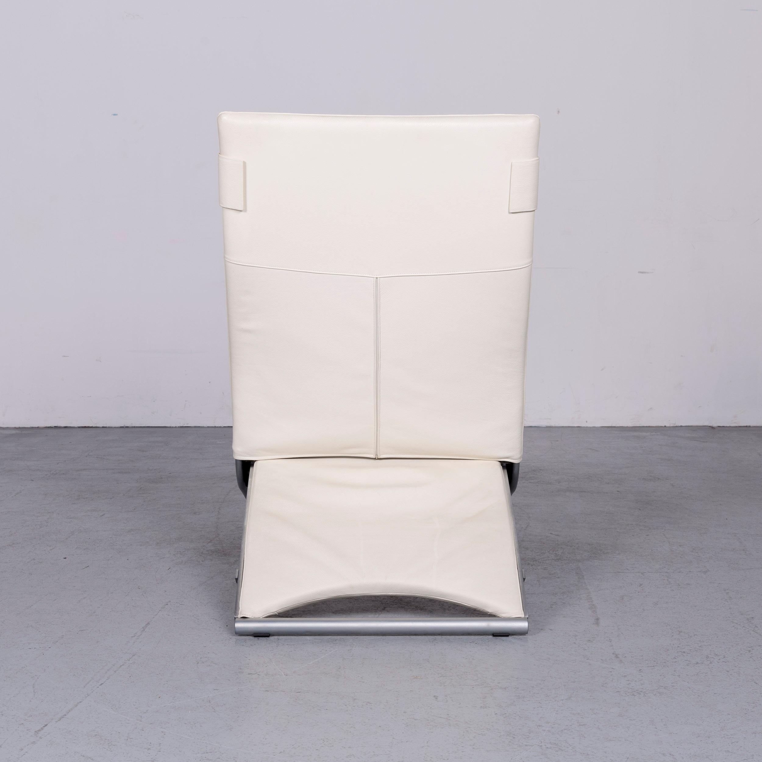 Interprofil X Chair Designer-Sessel aus cremefarbenem Leder von Joachim Nees Funktion 3