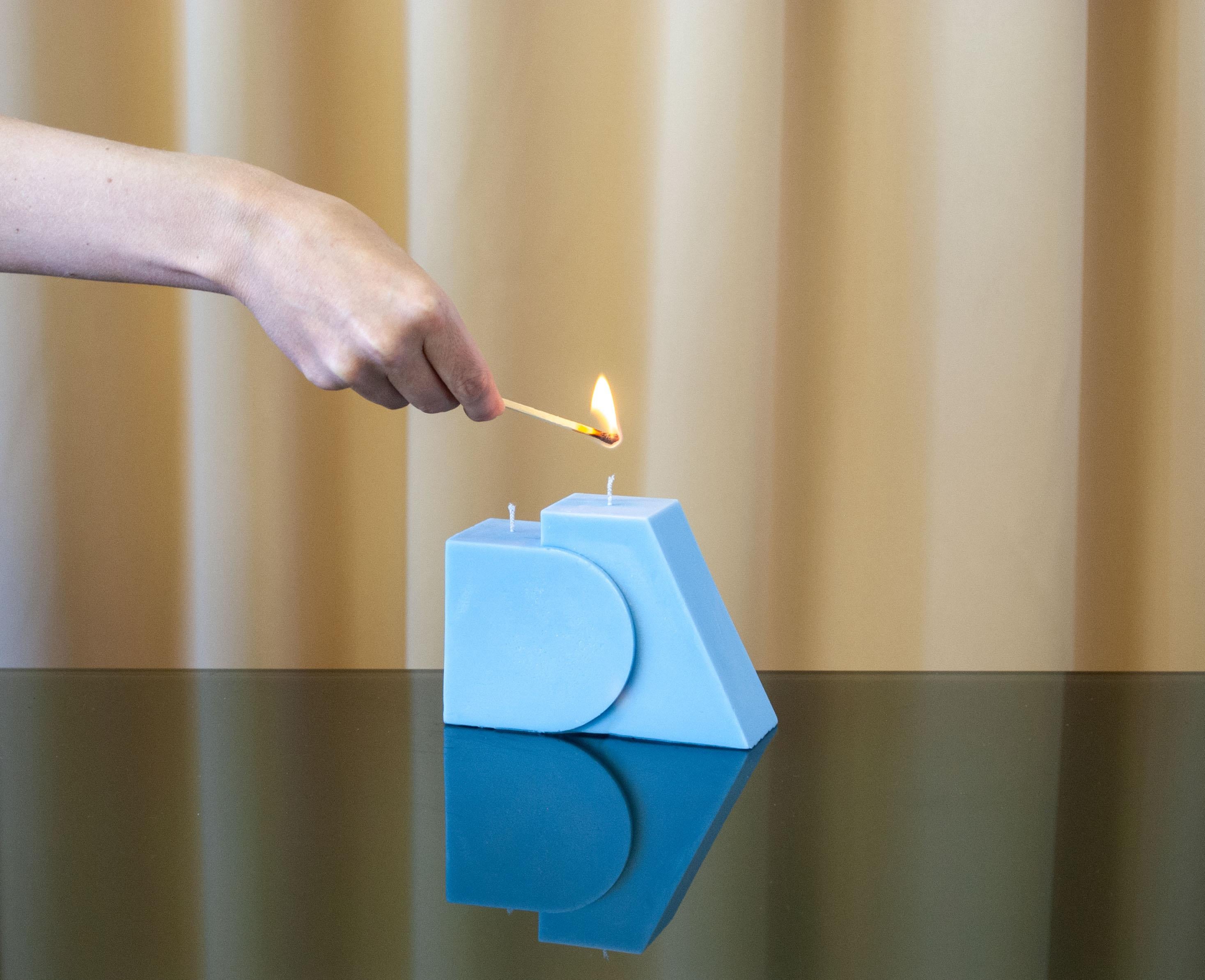 Intersecting Candles, Shape I, Blue In New Condition For Sale In London, GB