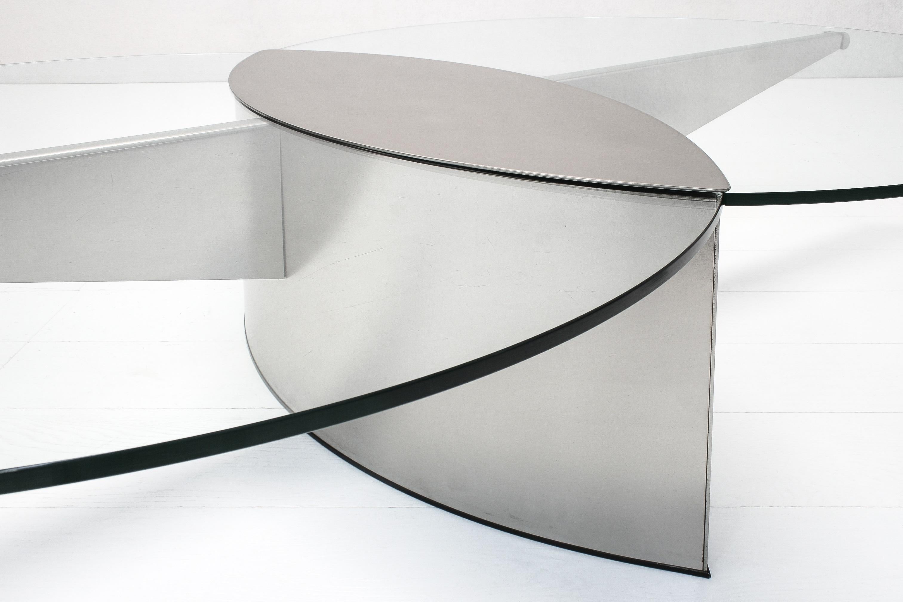 Intersecting Circles Coffee Table by Koenraad Dewulf for Belgo Chrom For Sale 4