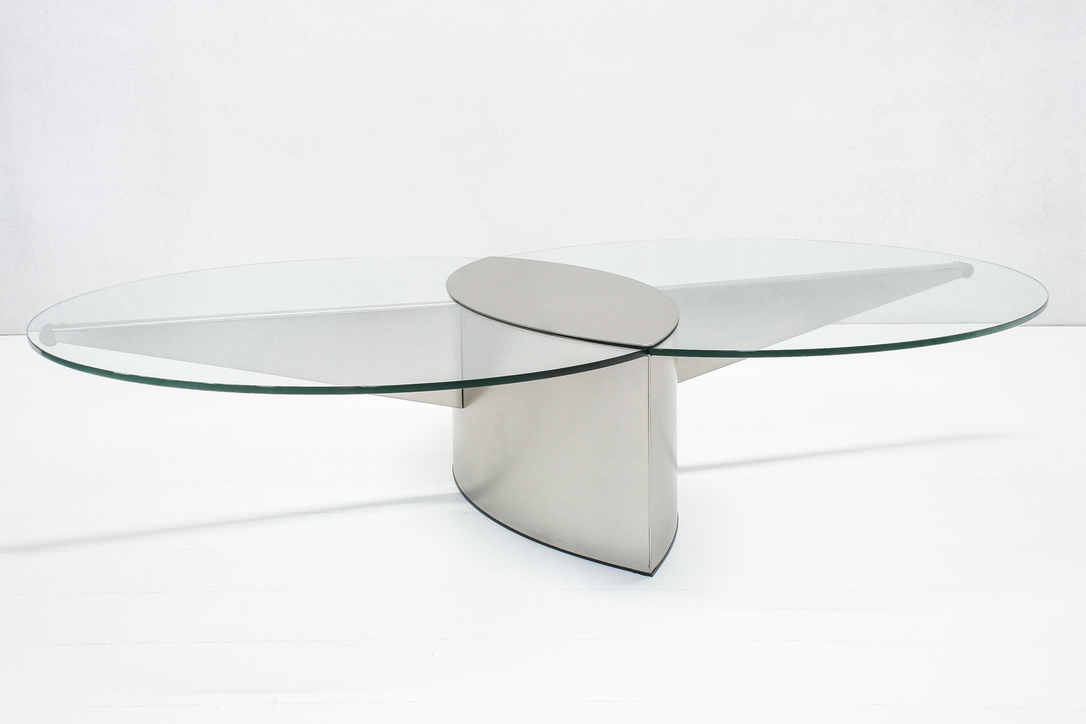 Intersecting Circles Coffee Table by Koenraad Dewulf for Belgo Chrom For Sale 1