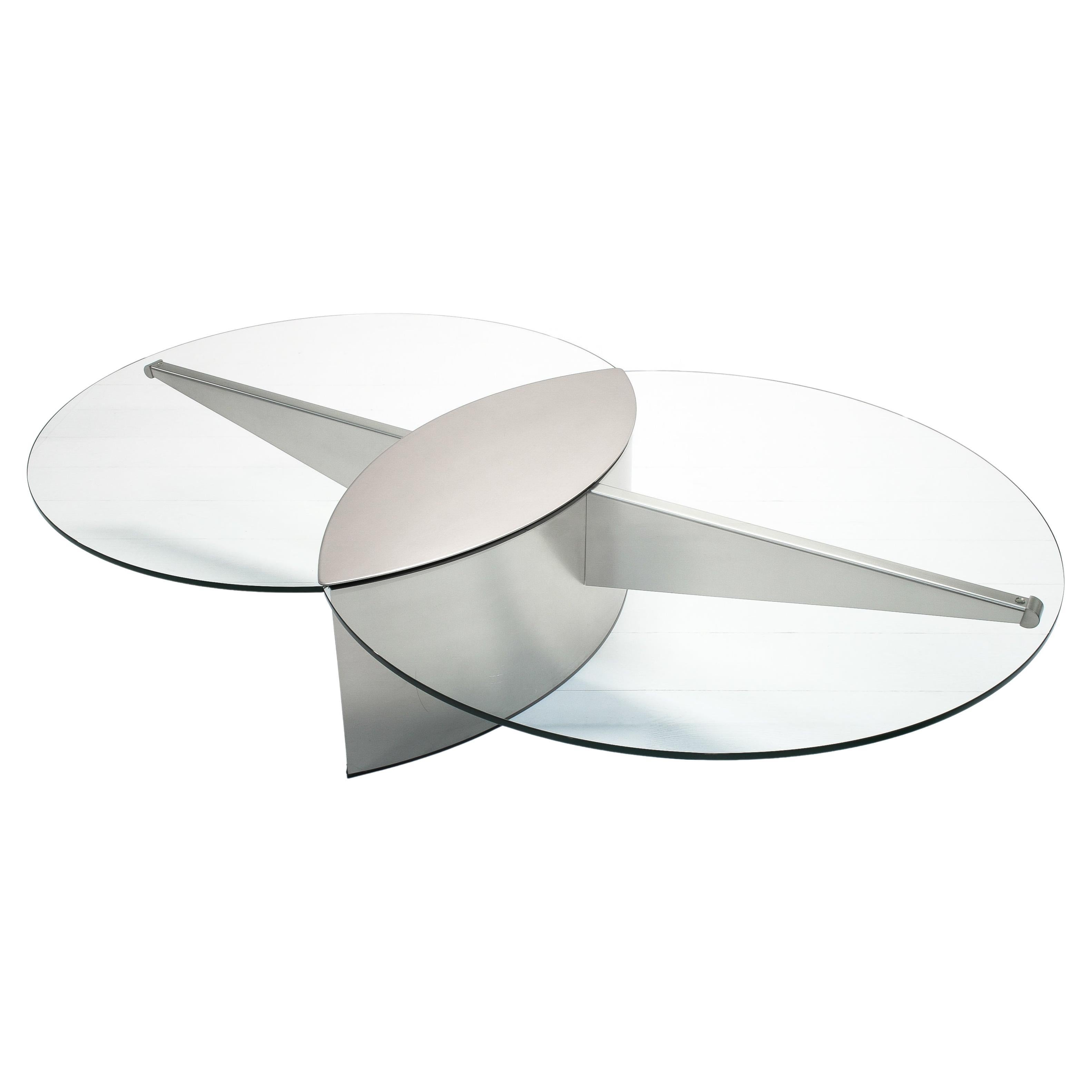Intersecting Circles Coffee Table by Koenraad Dewulf for Belgo Chrom For Sale