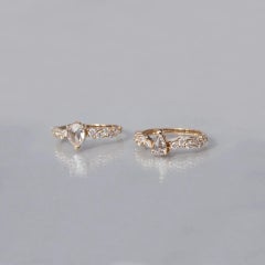 Intertwine Diamond Cluster Ring in 14K Gold by Anastassia Sel Jewelry