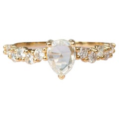 Intertwine Diamond Cluster Ring in 14K Gold by Anastassia Sel Jewelry