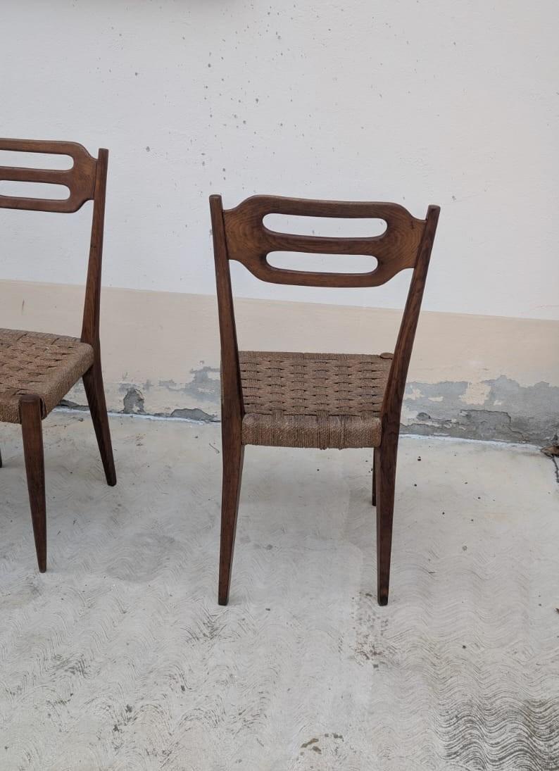 Ensemble rationaliste italien de l'entre-deux-guerres : Table et 4 chaises Bon état - En vente à Medesano, Parma