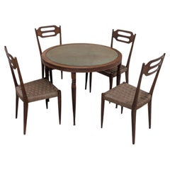 Interwar Italian Rationalist Set: Table & 4 Chairs