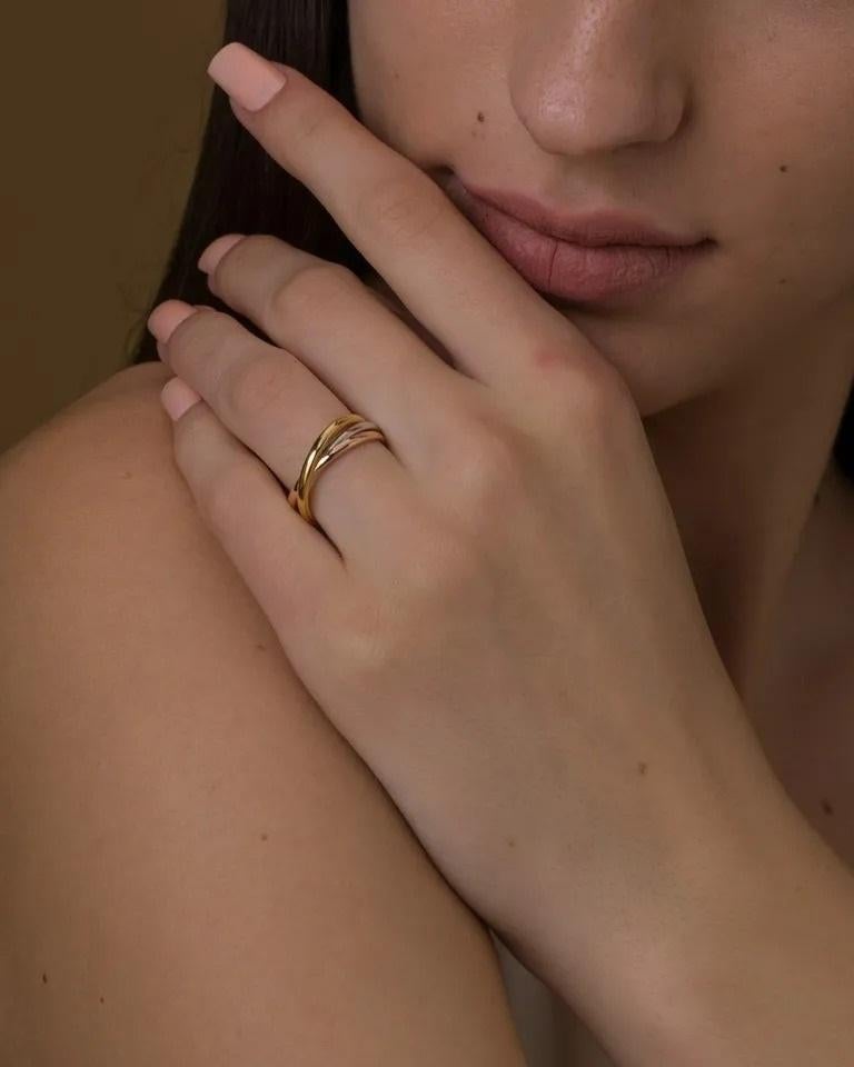 Interwined Engagement Ring 14k Gold Infinity Ring Tri Color Birthday Ring Gift
Light weight can be worn everyday

Additional information:
Condition: New with tags: A brand-new, unused, and unworn item (including handmade items) in the original