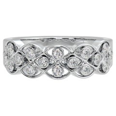 Interwined Round Moissanite Ring 925 Sterling Silver Women Promise Ring for Her