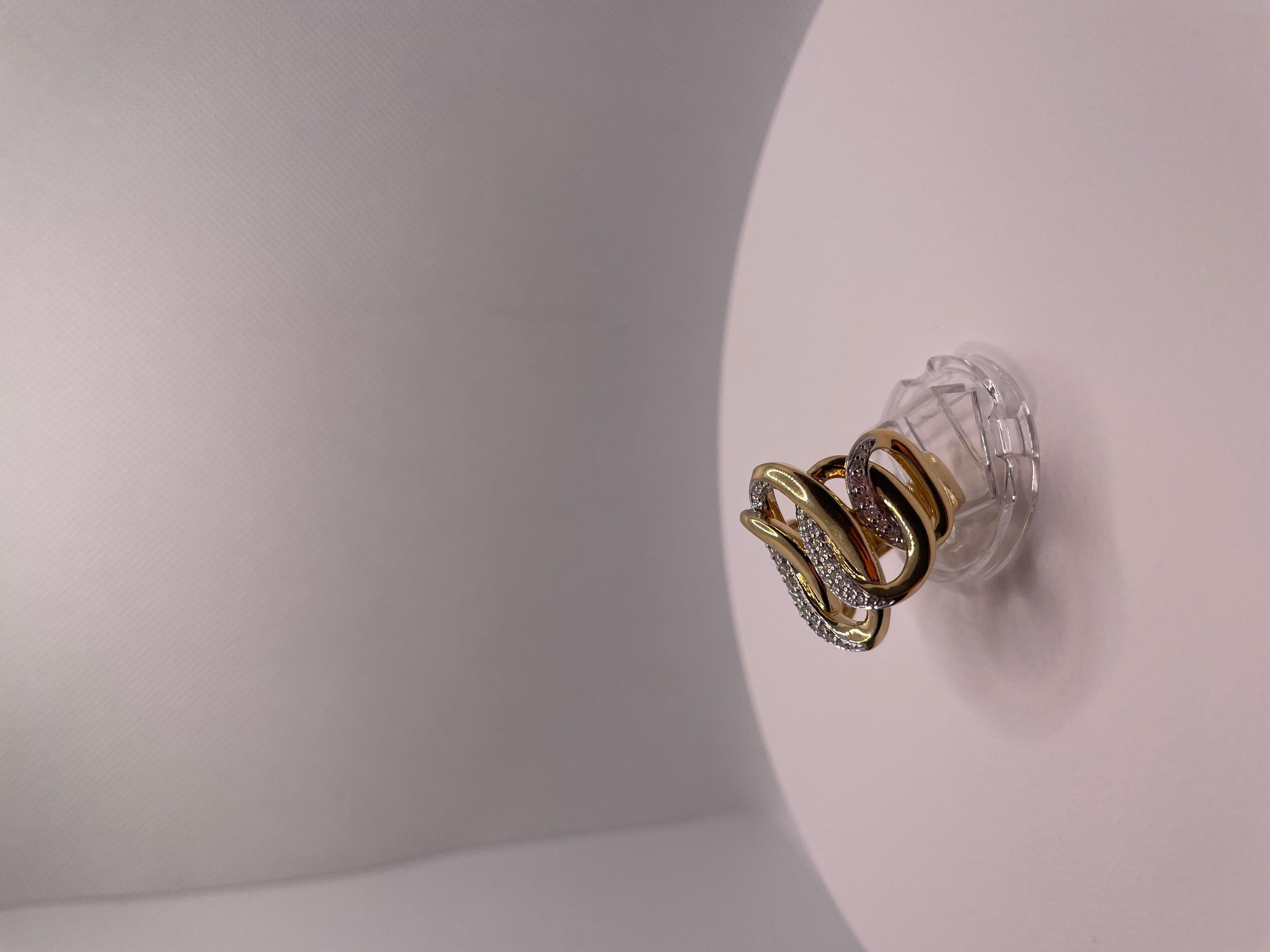 Verwobener Diamantring aus 18K Gelbgold im Angebot 4