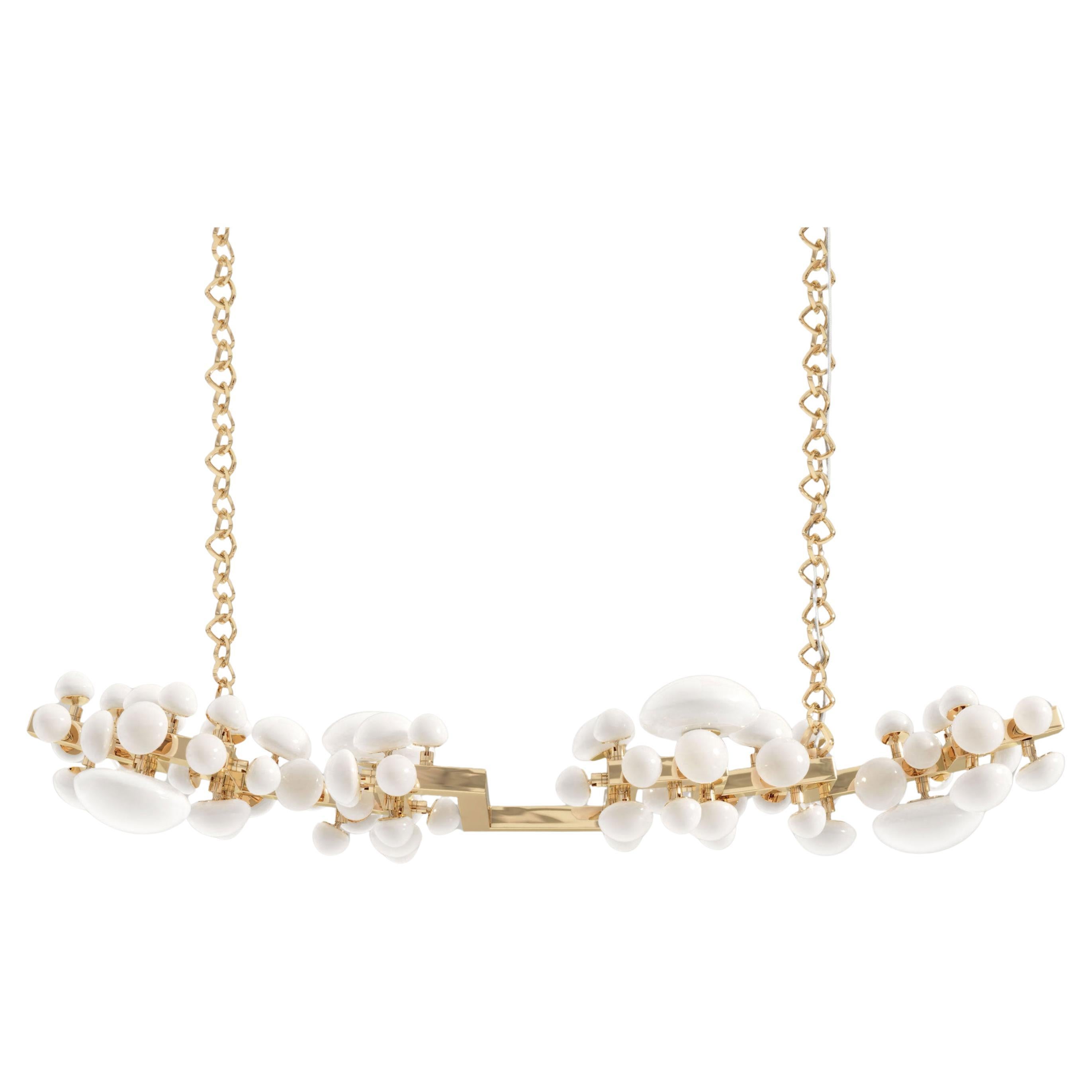 Intima Horizontal II Polished Bronze Chandelier by Palena Furniture