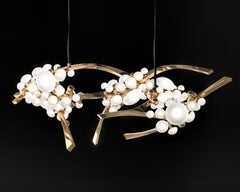 Intima Horizontal Polished Bronze Chandelier by Palena Furniture