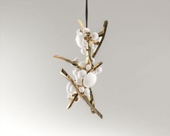 Intima Vertical Polished Bronze Chandelier by Palena Furniture