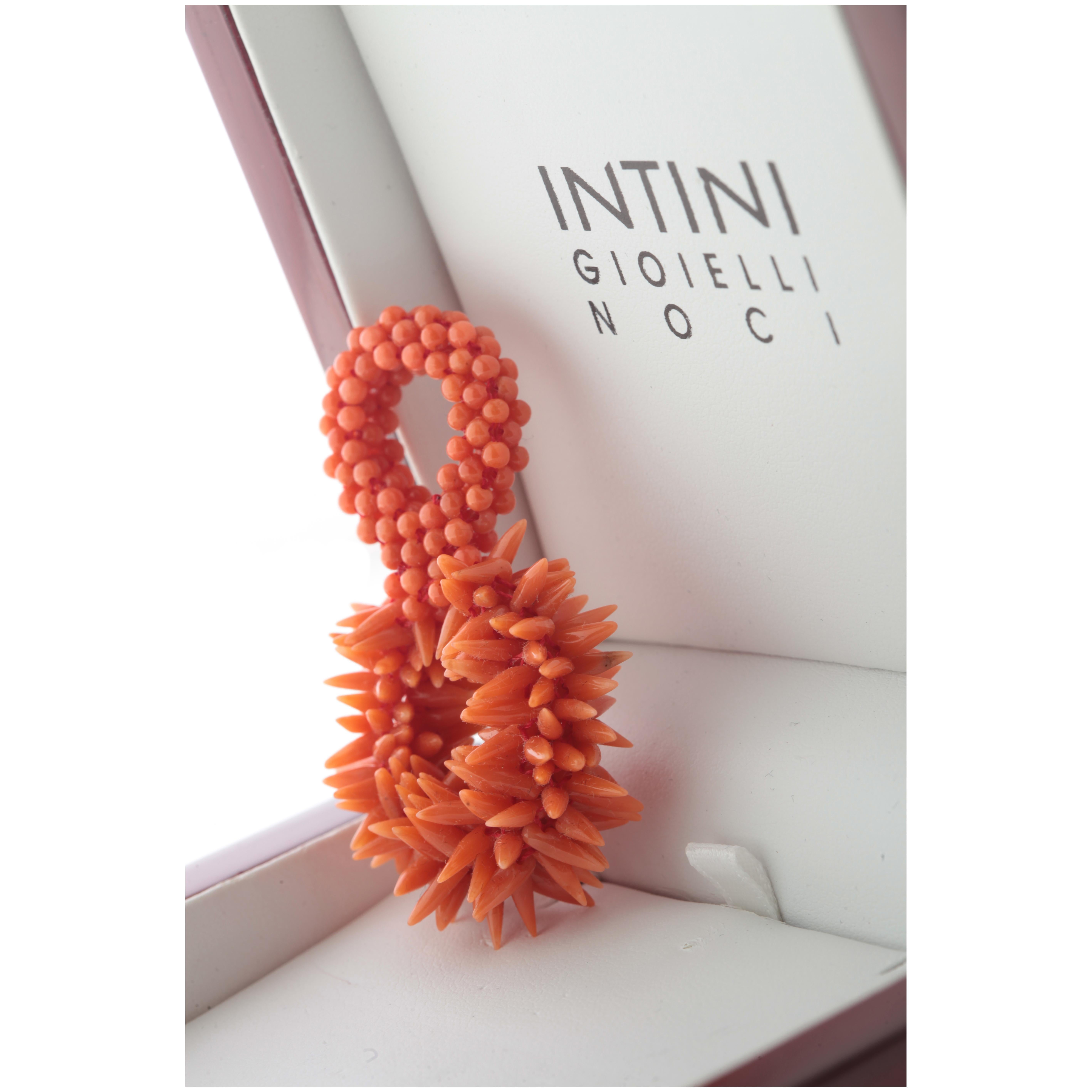 Stunning unique piece of Italian coral. Spheres and beads came together to create a unique and wonderful pendant. Mediterranean high quality coral.

Inspired by antique history. The belief may be traced to Greek mythology, which states that few