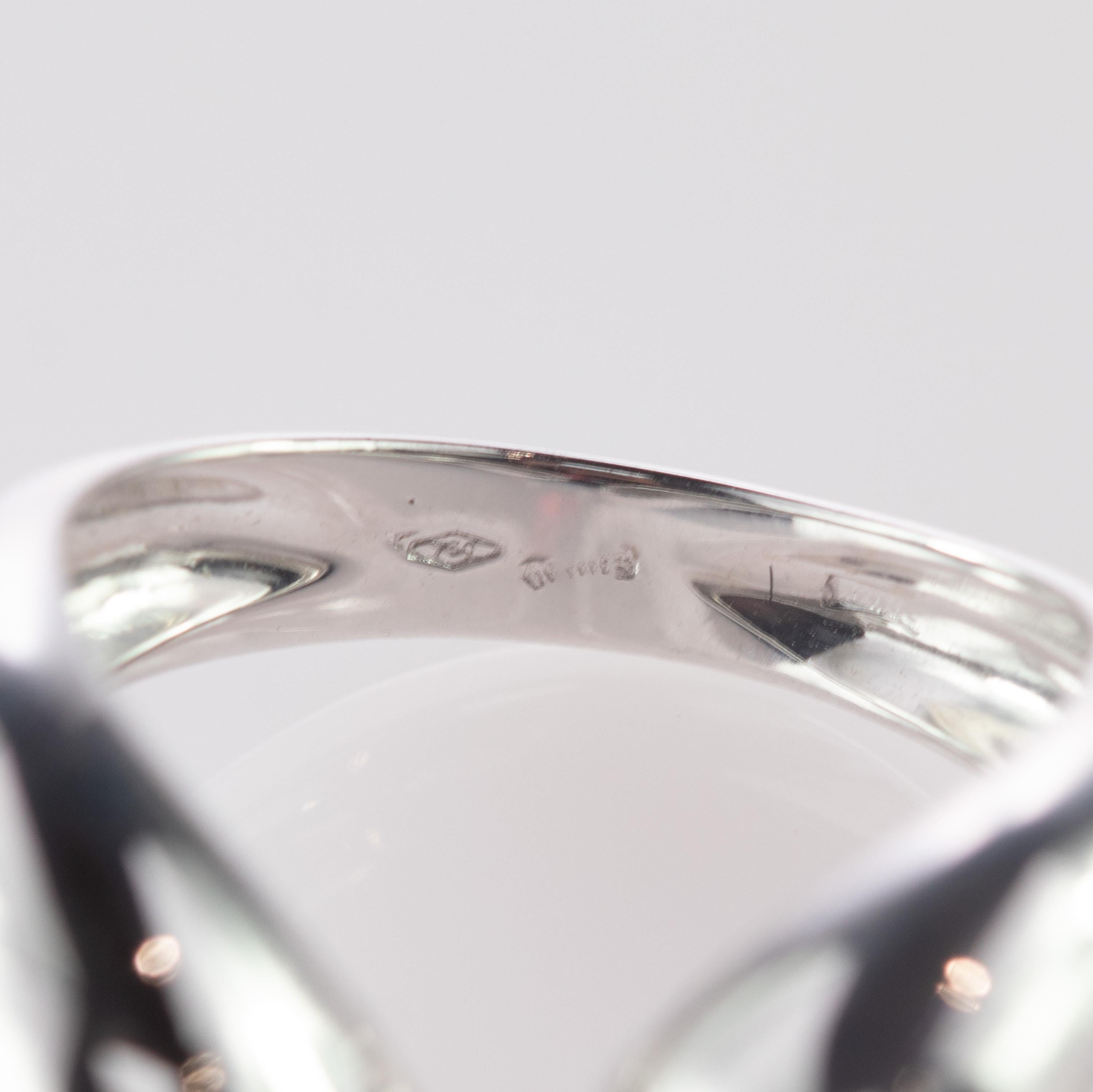 18 Karat Weißgold Bypass-Ring mit 0,29 Karat rundem Diamanten vontini Jewels im Angebot 4