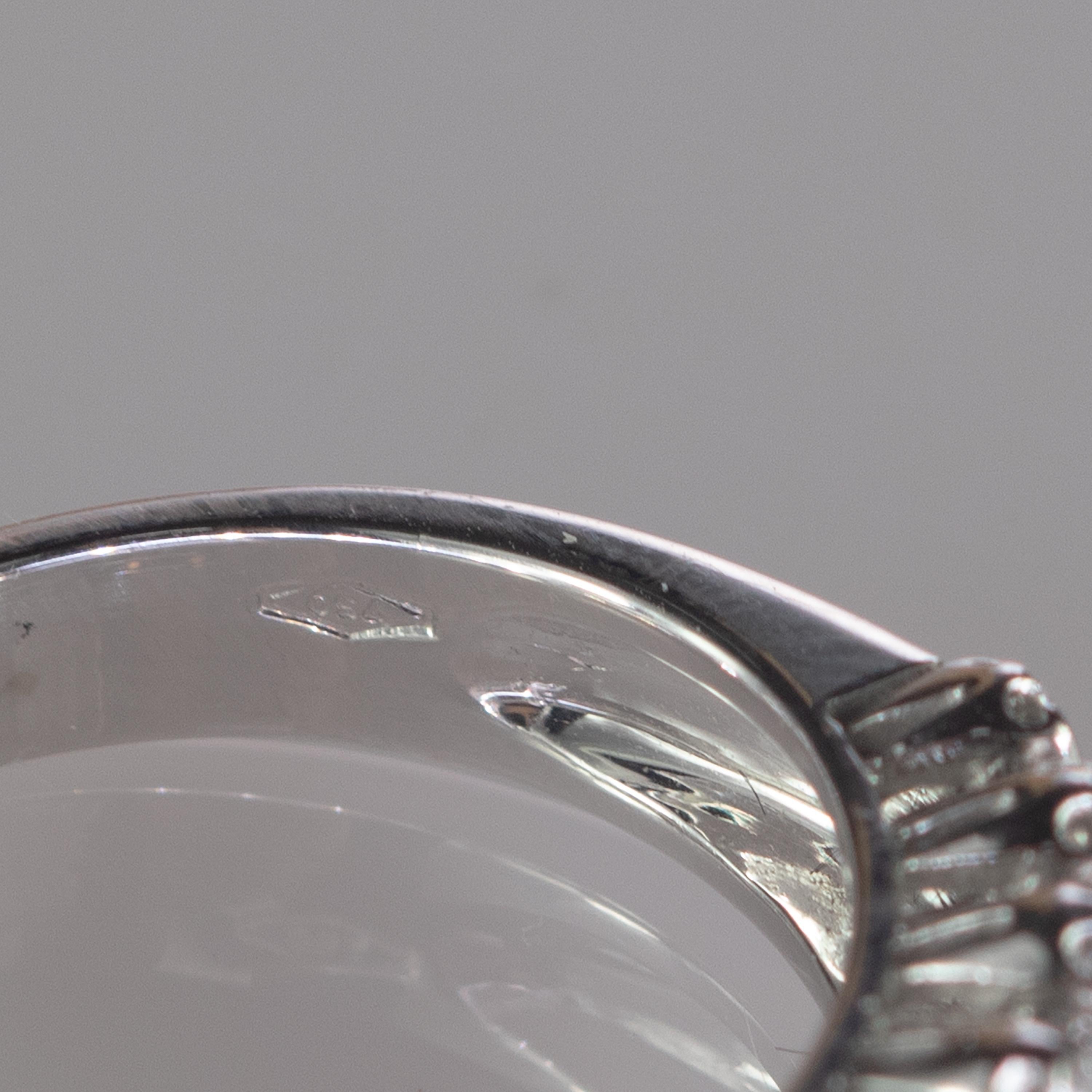 Intini Jewels Anillo de cóctel con banda en racimo de diamantes de 0,55 quilates y oro de 18 quilates en venta 5