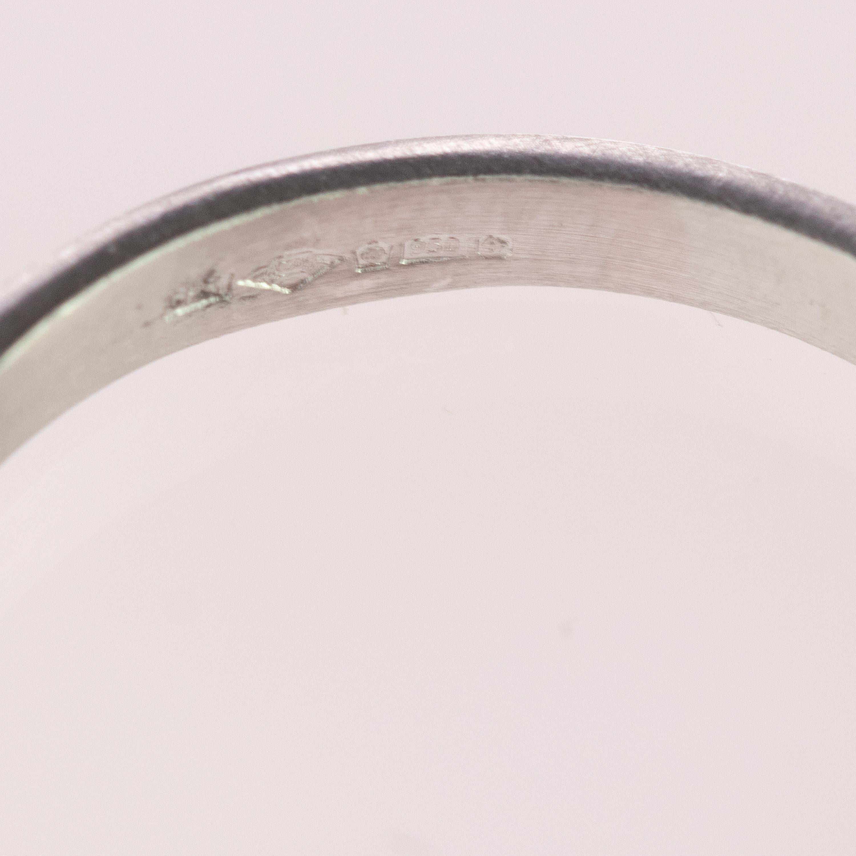 Intini Jewels Bague cocktail en platine et rubis taille brillant 0,551, faite à la main en vente 2