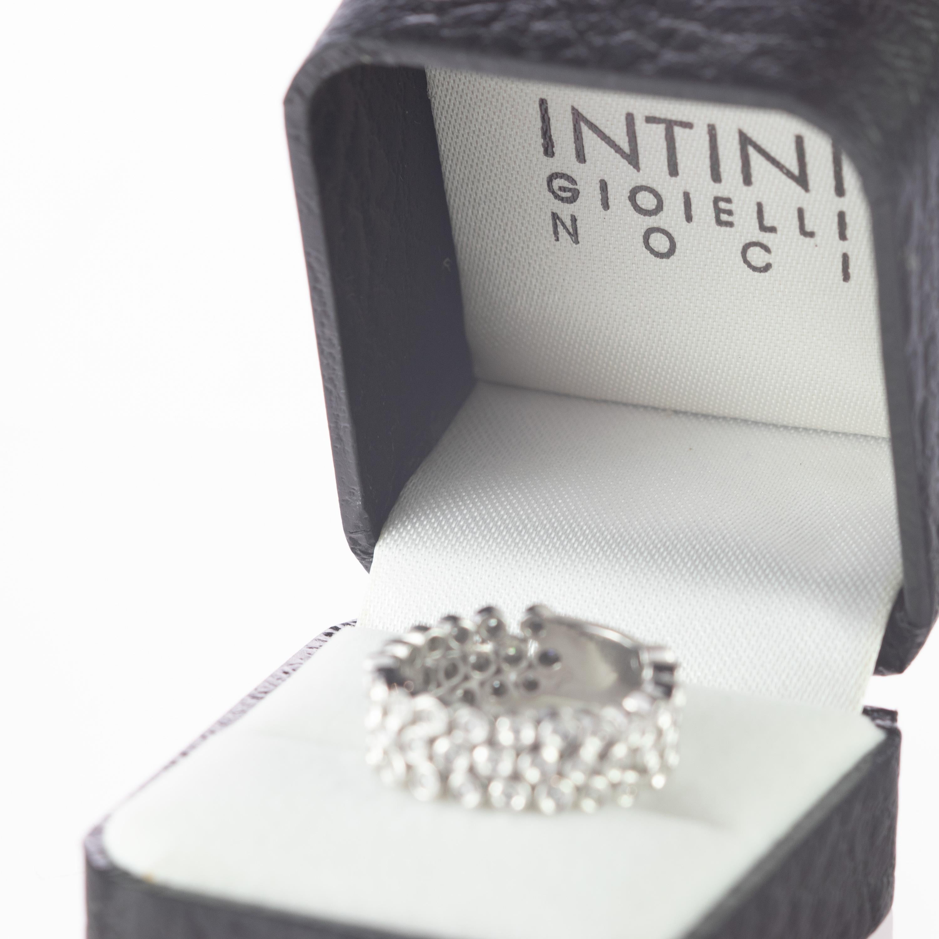 Intini Jewels 0.85 Carat Natural Diamond 18 Karat White Gold Flexible Band Ring For Sale 3
