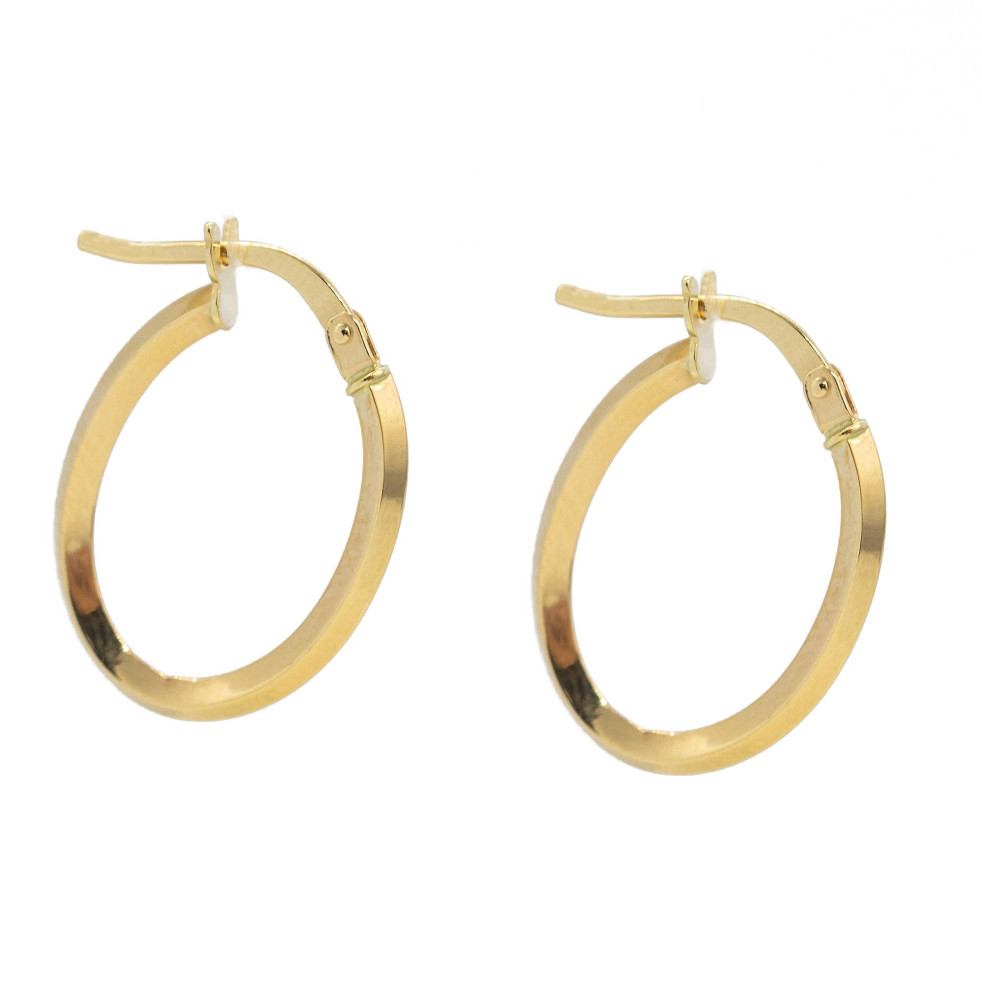Intini Jewels 14 Karat Solid Yellow Gold Oval Art Nouveau Cocktail Hoop Earrings In New Condition For Sale In Milano, IT