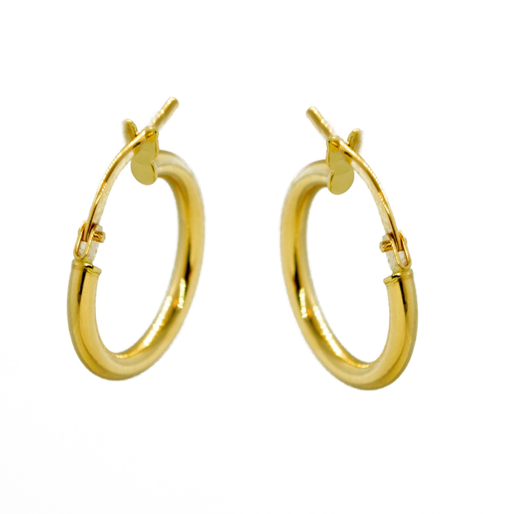 Intini Jewels, boucles d'oreilles cocktail modernes rondes en or jaune massif 14 carats Neuf - En vente à Milano, IT