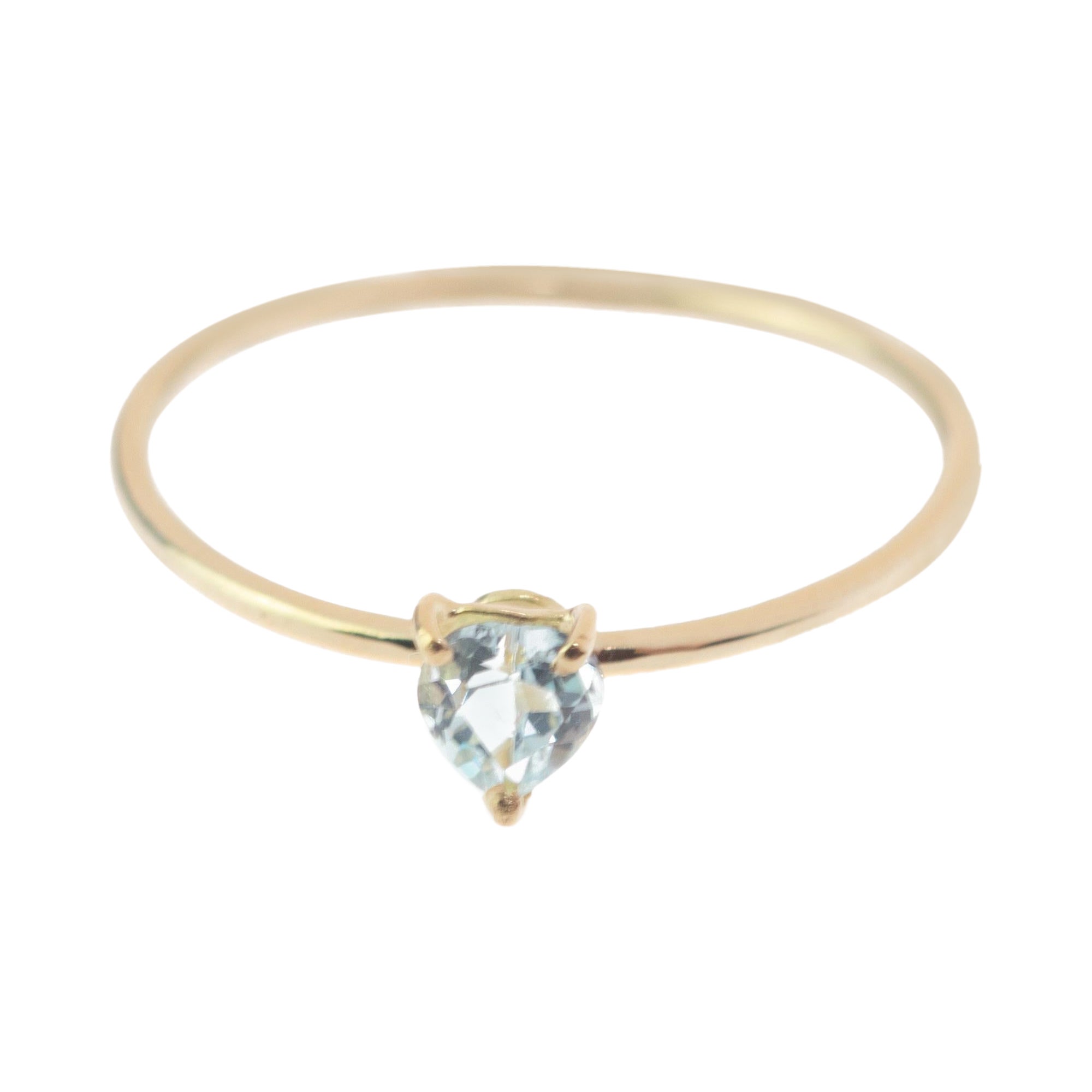 Intini Jewels Bague cocktail chic en or jaune 14 carats avec topaze ronde, faite à la main