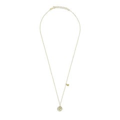 Intini Jewels 14 Karat Yellow Gold Tree Of Life Chain Love Drop Heart Necklace