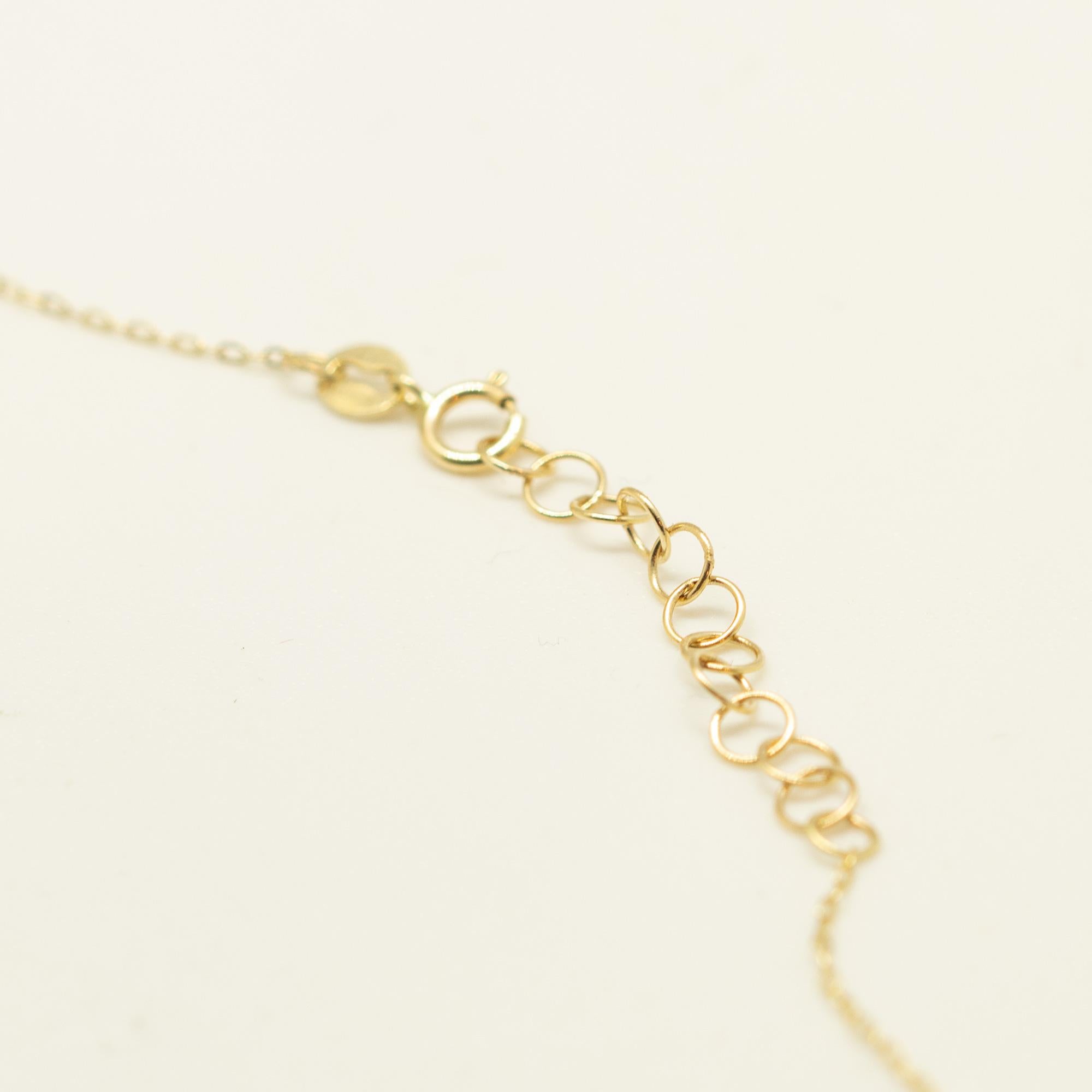 Intini Jewels - Collana con cuore a goccia d'amore a catena in oro giallo 14 carati - Albero della Vita in vendita 1