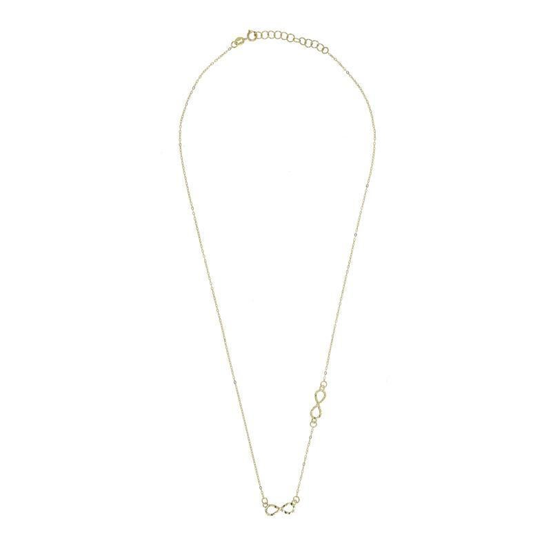 Light necklace, in 14 Karat solid gold, suitable for an everyday use.
A touch of young elegance to your smart casual outfits.

• 14 Karat Yellow Gold, 585  stamp
• Total length 42 + 3 cm
• Total weight: 1.0 g

At Intini Jewels we are committed to
