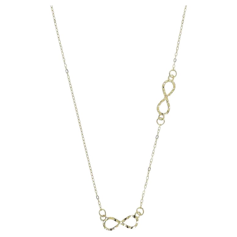 Intini Jewels - Collana Infinity con ciondolo a catena dell
albero della vita in oro giallo 14 carati
