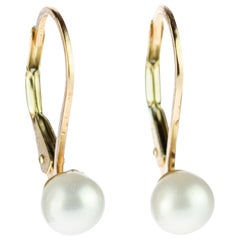 Intini Jewels - Orecchini con chiusura a leva con perle d'acqua dolce in oro 18 carati
