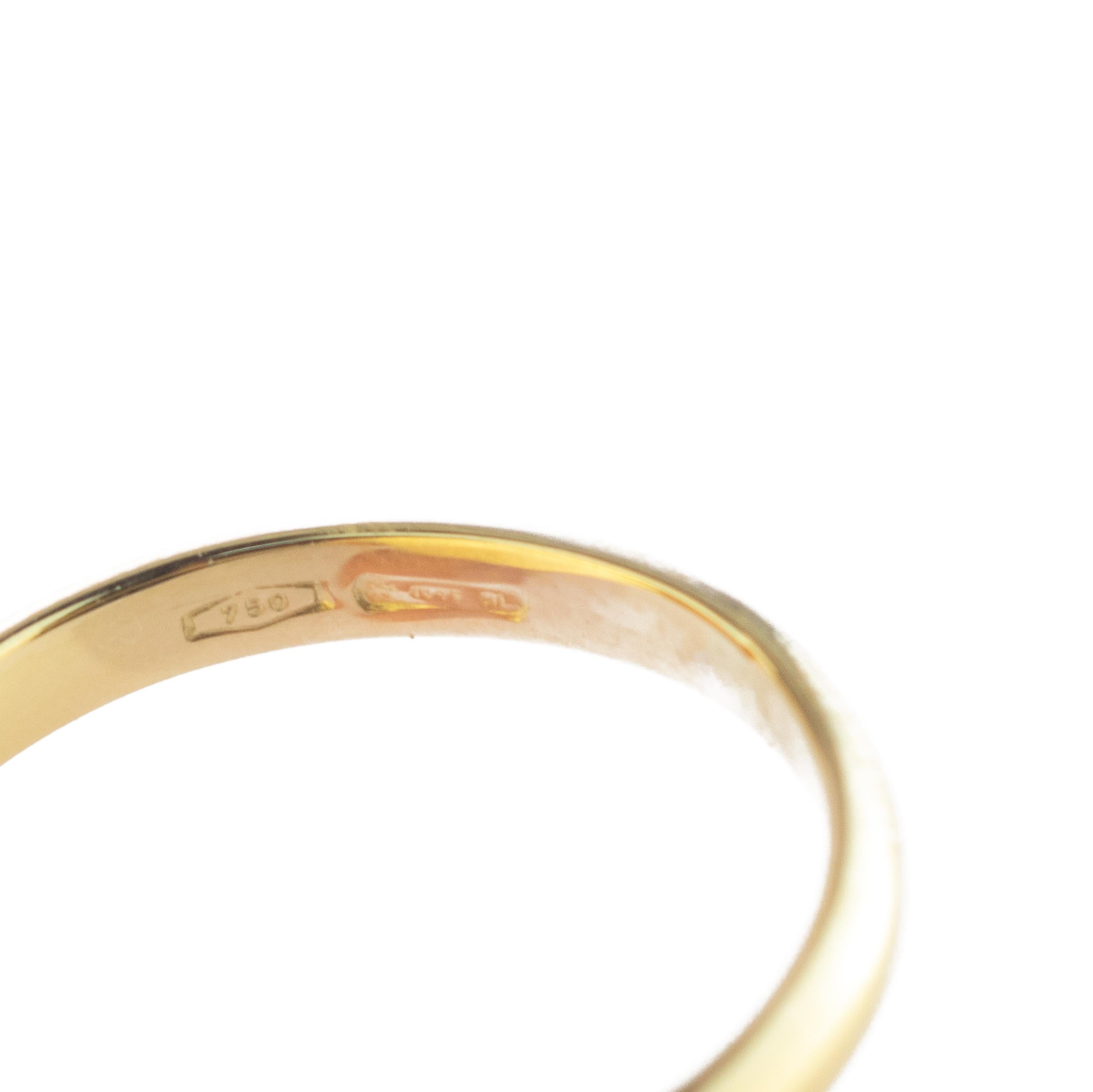 Modern Intini Jewels 18 Karat Gold Lapis Lazuli Cabochon Spring Italian Handmade Ring For Sale