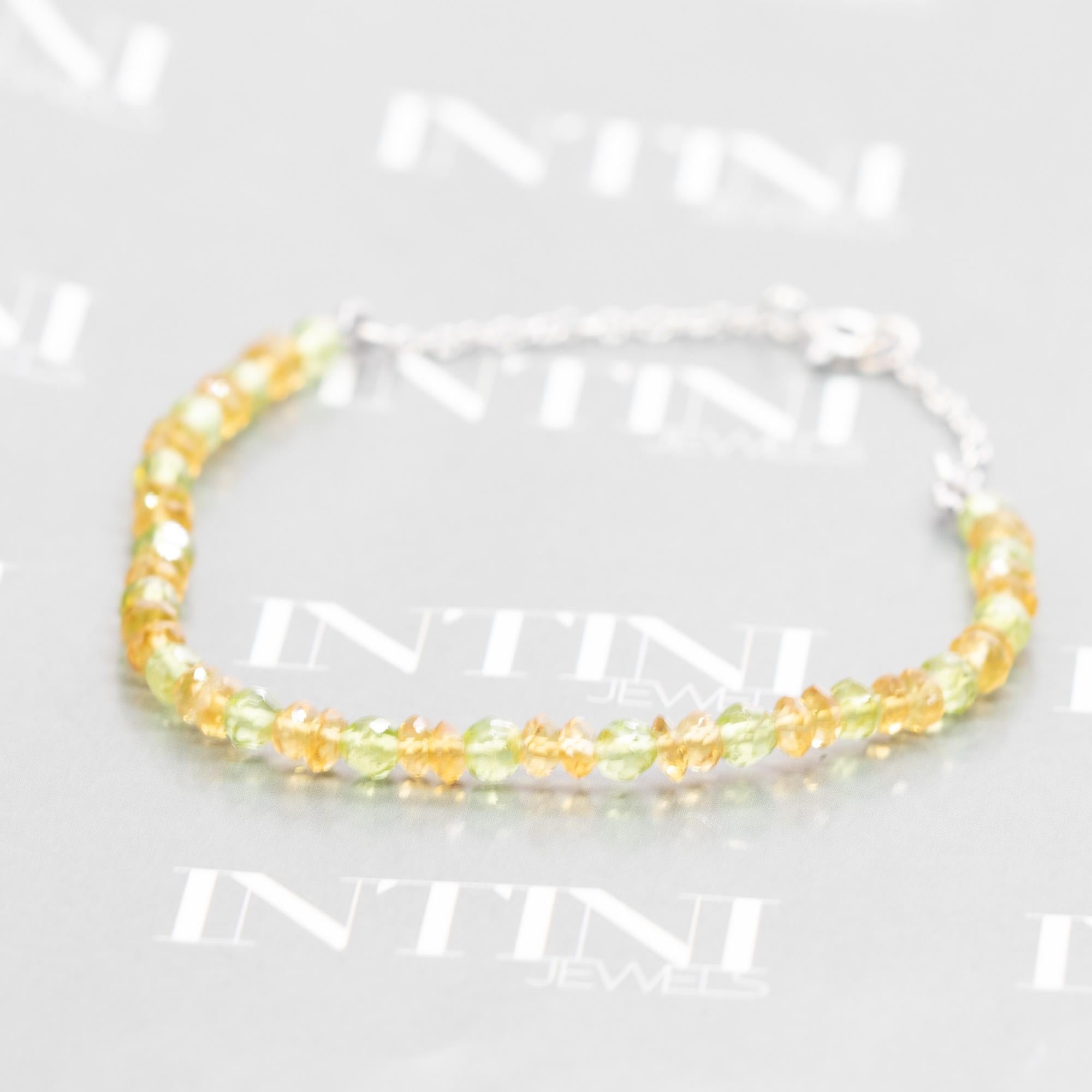 La calidad de la firma Intini Jewels en una joya de diseño moderno y contemporáneo.

Gemas de Rubí y Cuarzo Citrino de primera calidad embellecen una delicada pulsera de cadena de oro blanco de 18 quilates.

Un elegante toque de glamour al alcance