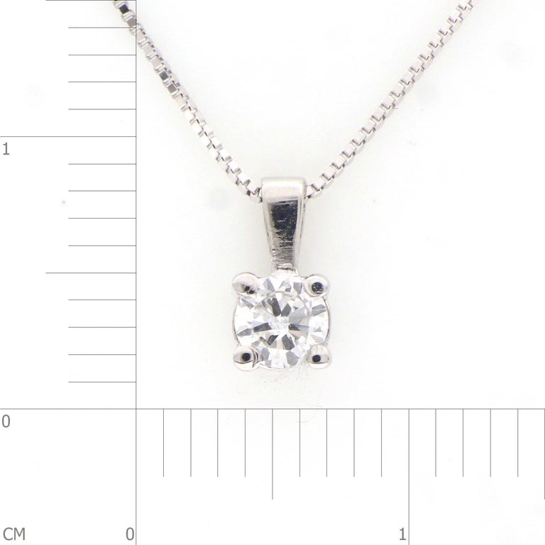 Intini Jewels 18 Karat White Gold Natural Diamond Chain Light Point